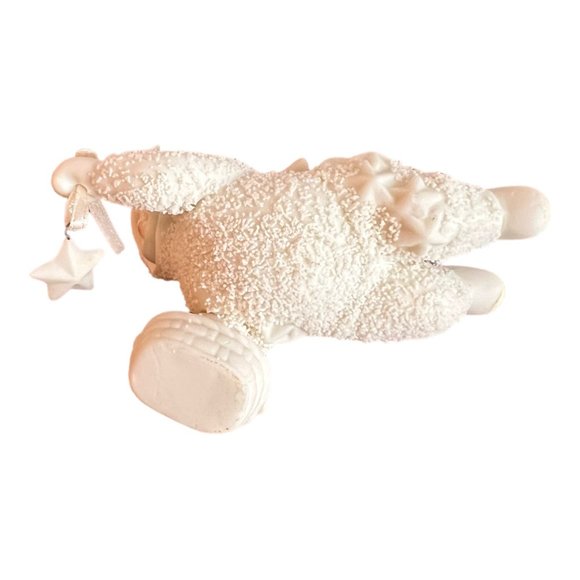 Dept 56 Snowbabies Flying Angel WITH BASKET OF STARS Ornament Porcelain Figurine - Picture 7 of 7